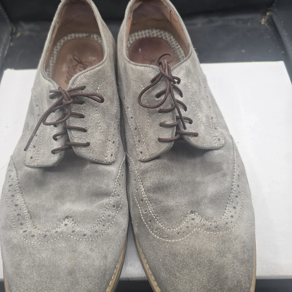 J Brand Light Gray Suede‎ Oxfords